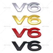 V6贴标适用于丰田普拉多V6金属标 霸道改装标志兰德酷路泽尾标