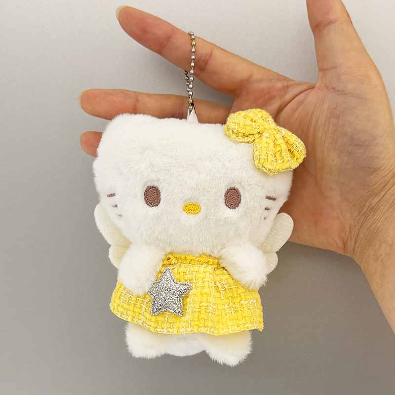 天使hellokitty挂件毛绒玩具爆款网红猫咪玩偶少女包包公仔钥匙扣|undefined
