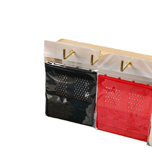 Stainless steel bra extension buckle elastic hollow two-row four-button underwear extension buckle bra back buckle cross-border packaging