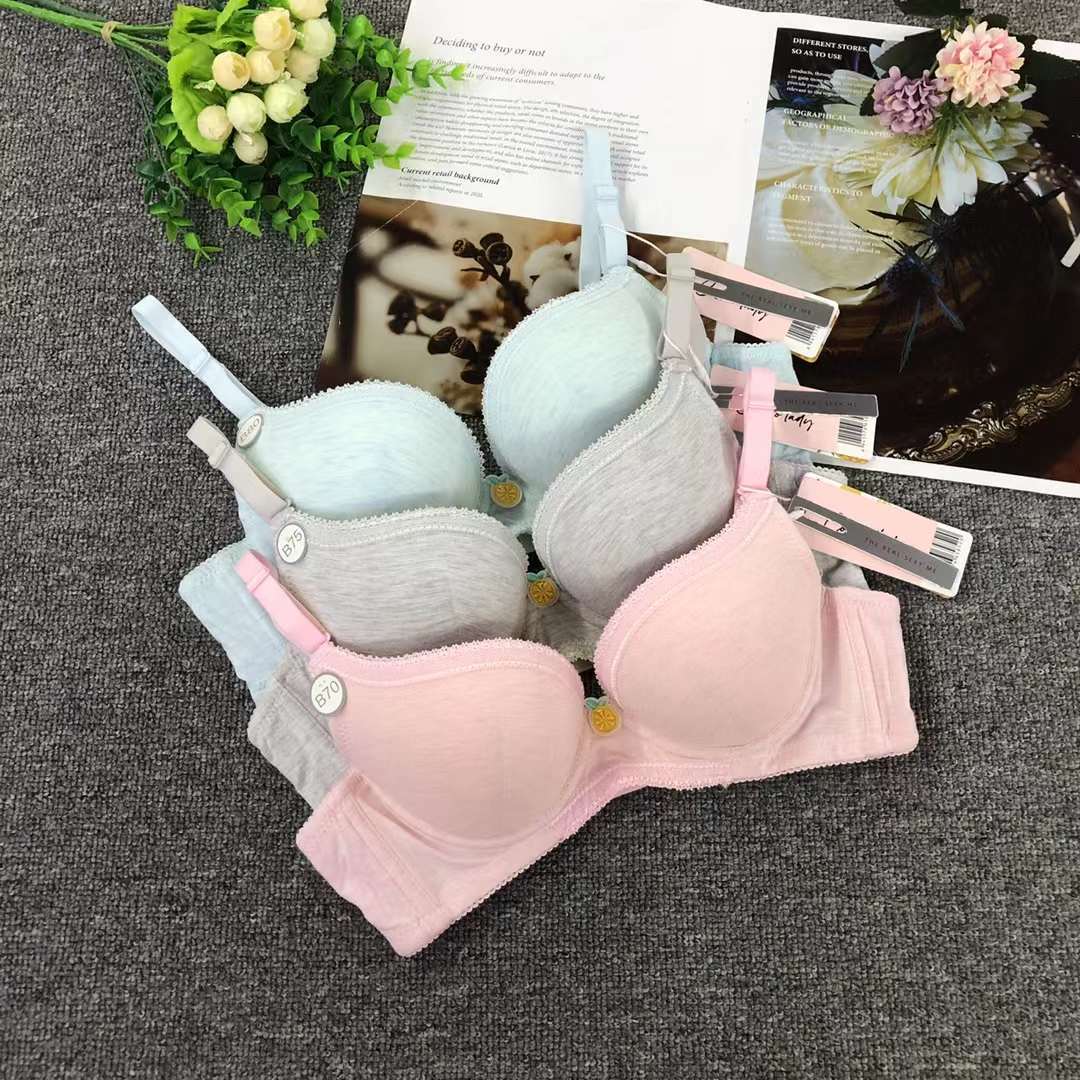 Filipino brillante sujetador ropa interior sin costuras medio grueso de alta calidad se reunieron multi-color multi-tamaño sujetador inalámbrico al por mayor