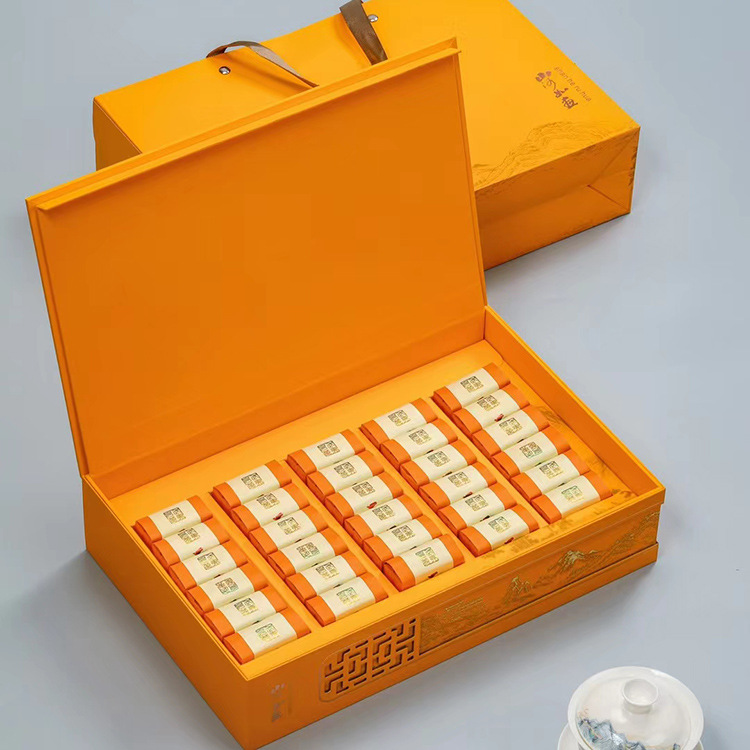 武夷岩茶大红袍半斤装肉桂长摆泡空礼盒水仙野茶30泡激光UV定 制