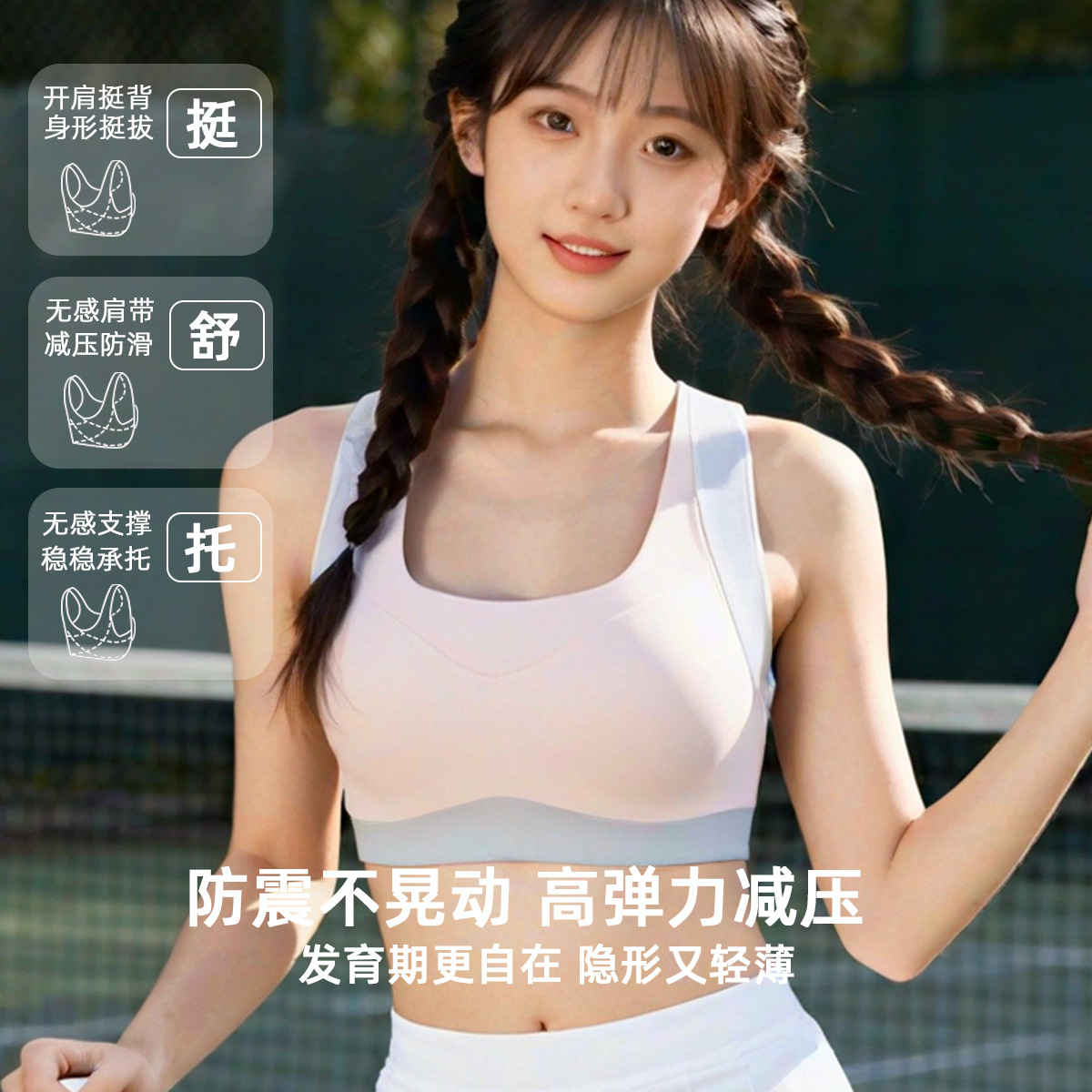 Girls' Sports Bra Development Period Seamless Vest Girls Junior High School Students Girls' Bras Girls Wholesale Dropshipping