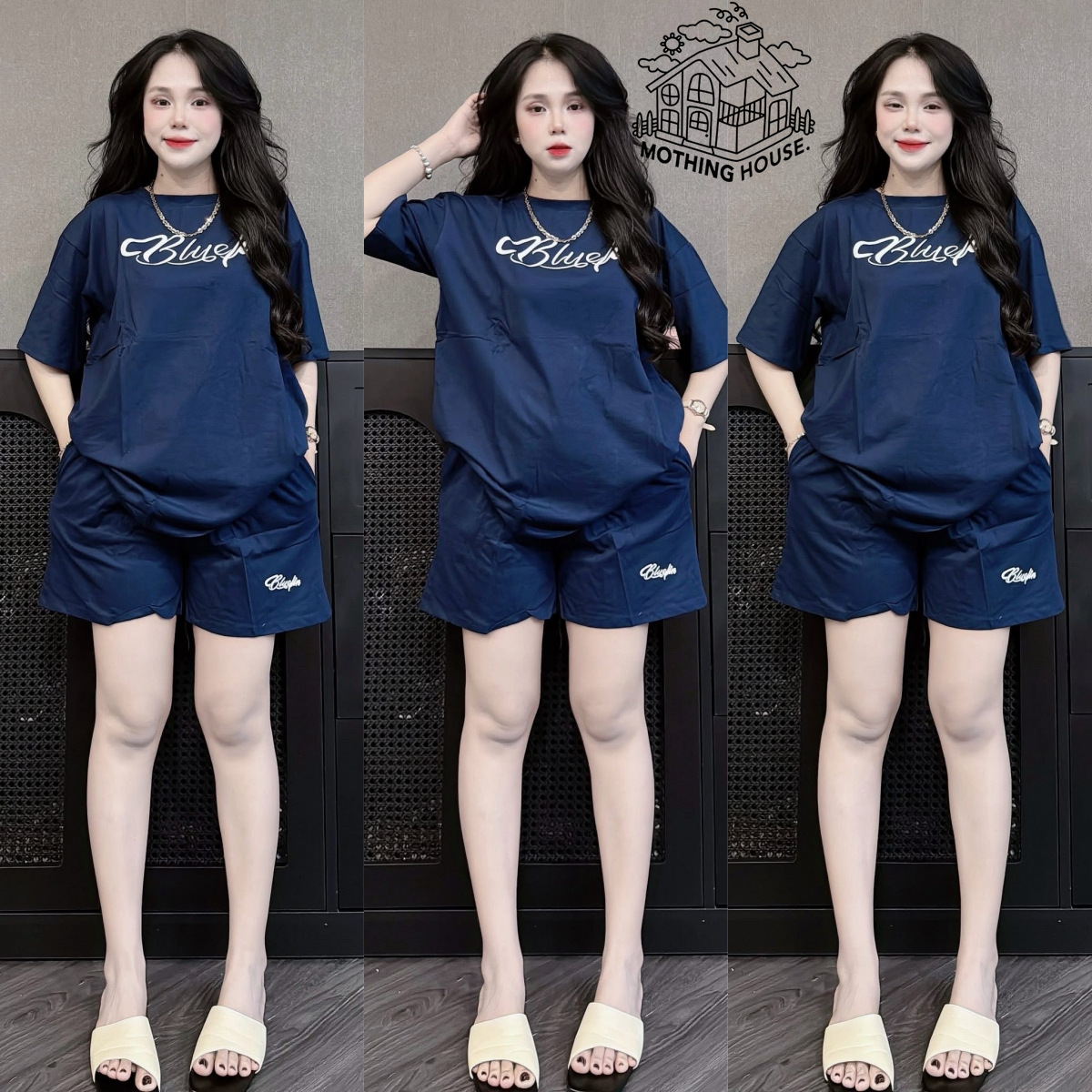Women's Southeast Asian Style Casual Sportswear Set Summer Loose Fit Two Piece Outfit with Short Sleeve Top And Shorts for Students Running_ecoleips.com