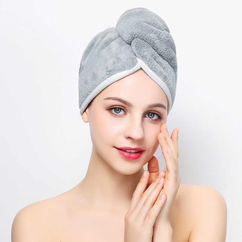 Manufactor Direct selling Superfine fibre Quick drying water uptake Hemming Towel dry hair Wholesaler gift Dry hair cap Turban