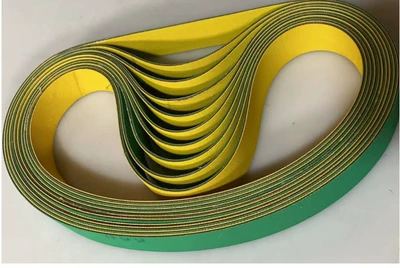 Ring-Shaped Industrial Flat Belt | Avtomobil ötürücü kəmərləri - yellow-green-base-tape