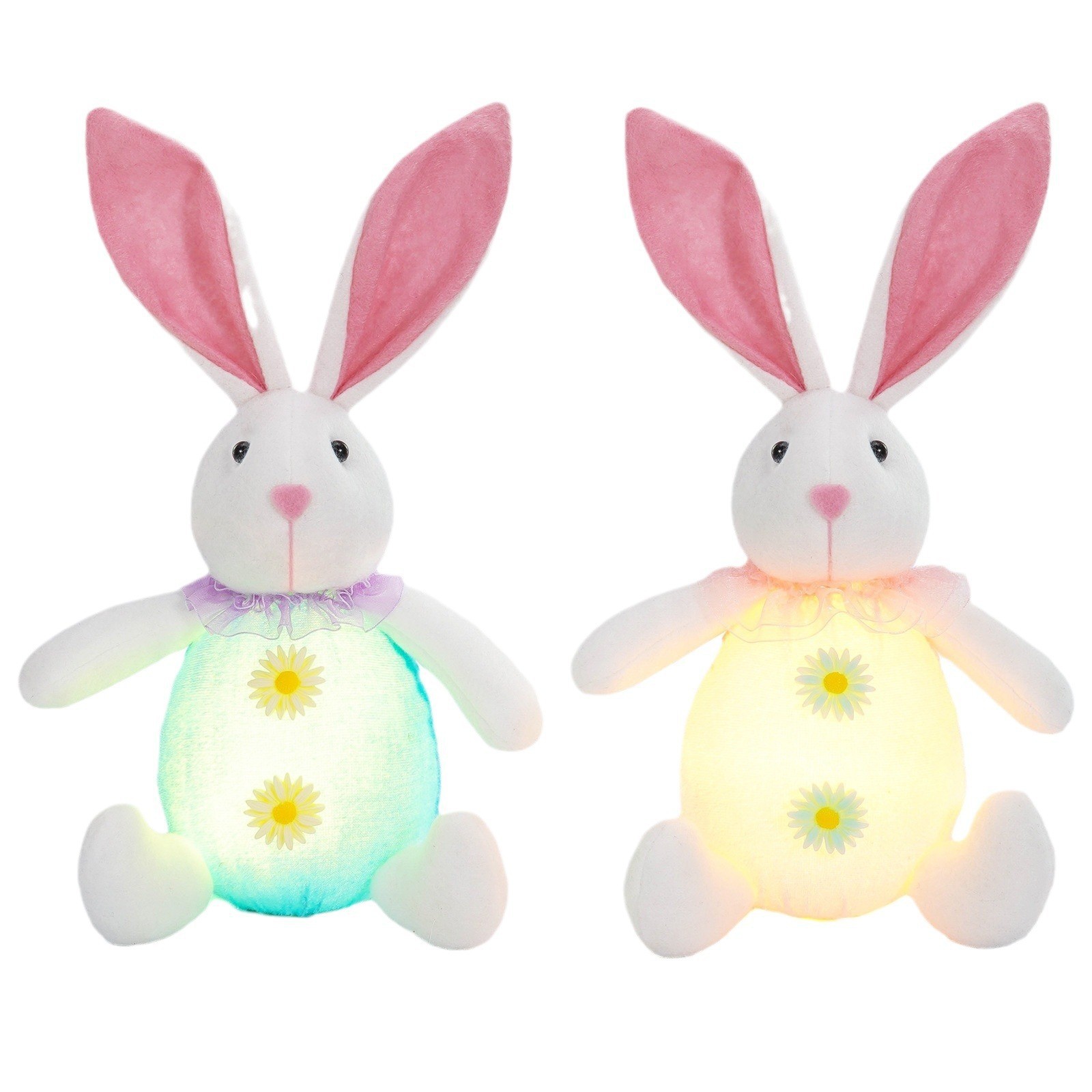 Cruz-frontera muñeca de pascua luminosa conejo decoraciones lindo enano goblin rudolph adornos regalos de vacaciones