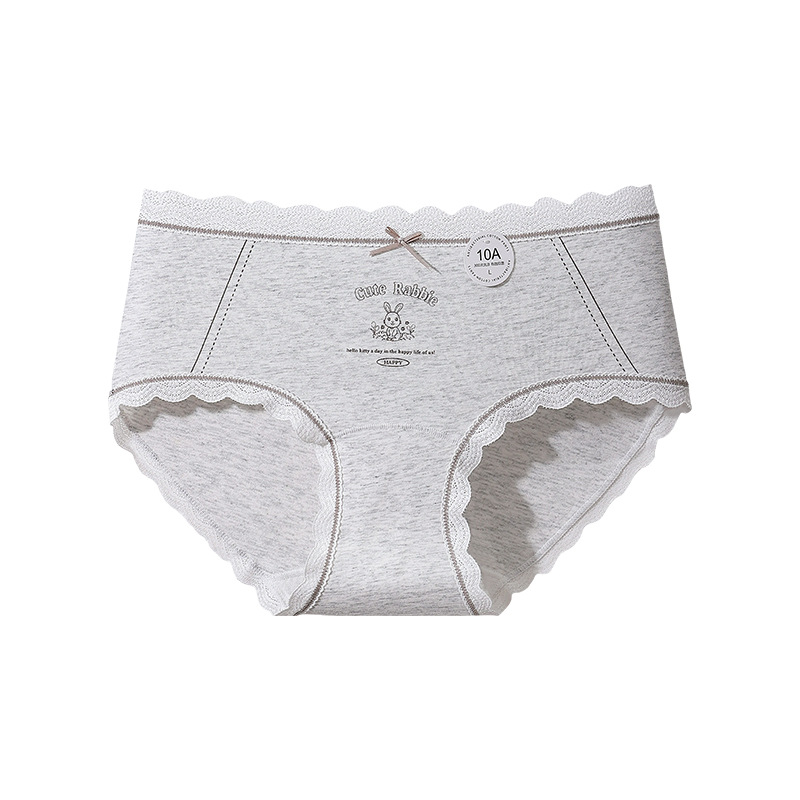 Pantalones de algodón suaves impresas de algodón para niñas de cintura media antibacteriana 10A entrepierna larga transpirable sin marcas de algodón para niñas
