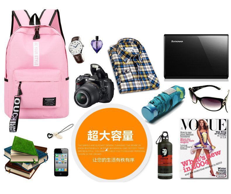 2026er koreanische Schultertasche mit Buchstabenmotiv für Jungen und Mädchen, Mittel- und Oberschüler, Schultasche für Damen mit großem Fassungsvermögen, Campus-Segeltuch-Rucksack
