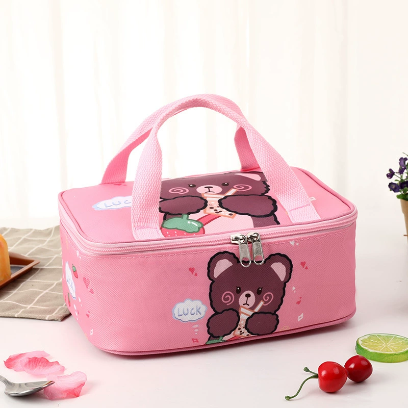 Cartoon thermos, rectangular lunch box bag, food bag