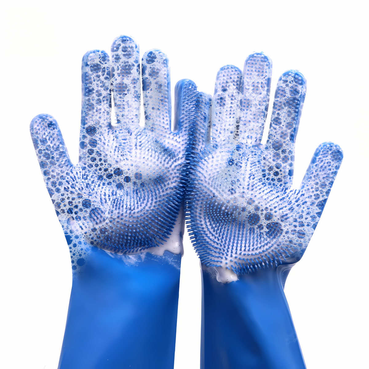 Nuevos guantes de baño para mascotas, anti-agarre, mordedura, alargamiento, cepillo de masaje de baño para perros, limpieza, necesidades diarias al por mayor