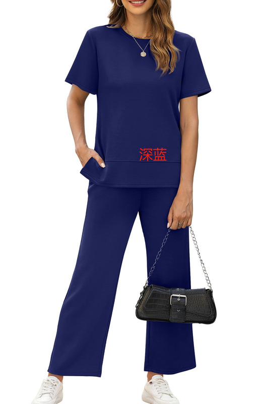 2025アマゾン独立駅越境爆品夏セクシー女性丸首tシャツゆるいプルオーバー半袖上着|undefined