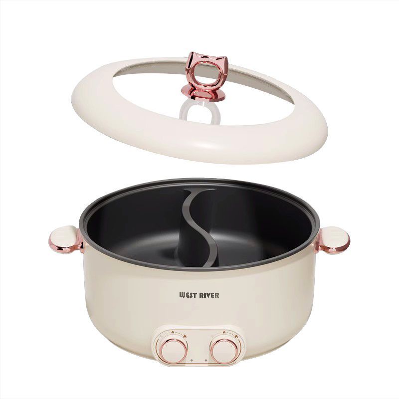 Pato mandarín olla eléctrica olla caliente hogar multifuncional de gran capacidad integrada antiadherente Cocina eléctrica de alta potencia olla caliente olla especial