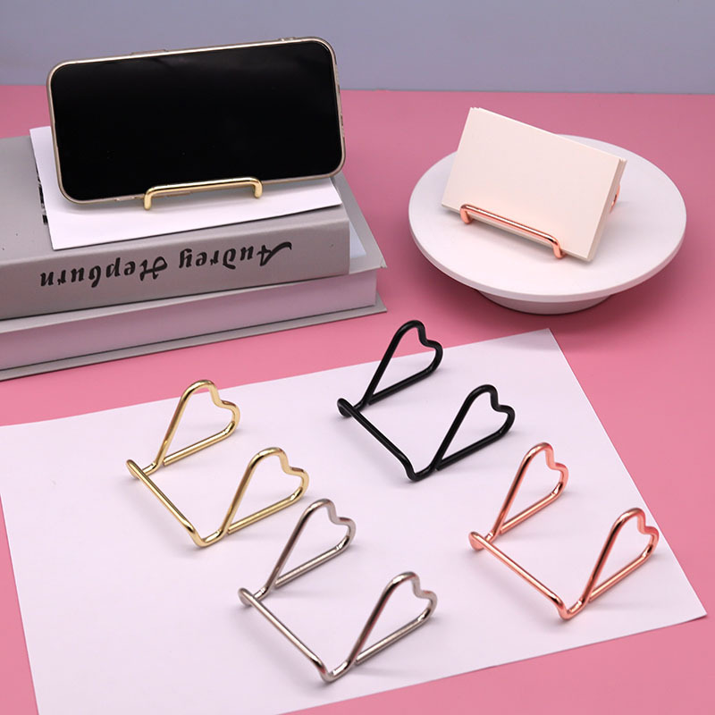 Manufacturer Metal Mobile Phone Holder Creative Business Card Holder Multi-Functional Universal Holder Special-Shaped Business Card Holder Card Ornament Holder