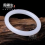 美人百搭圆条汉白玉镯子