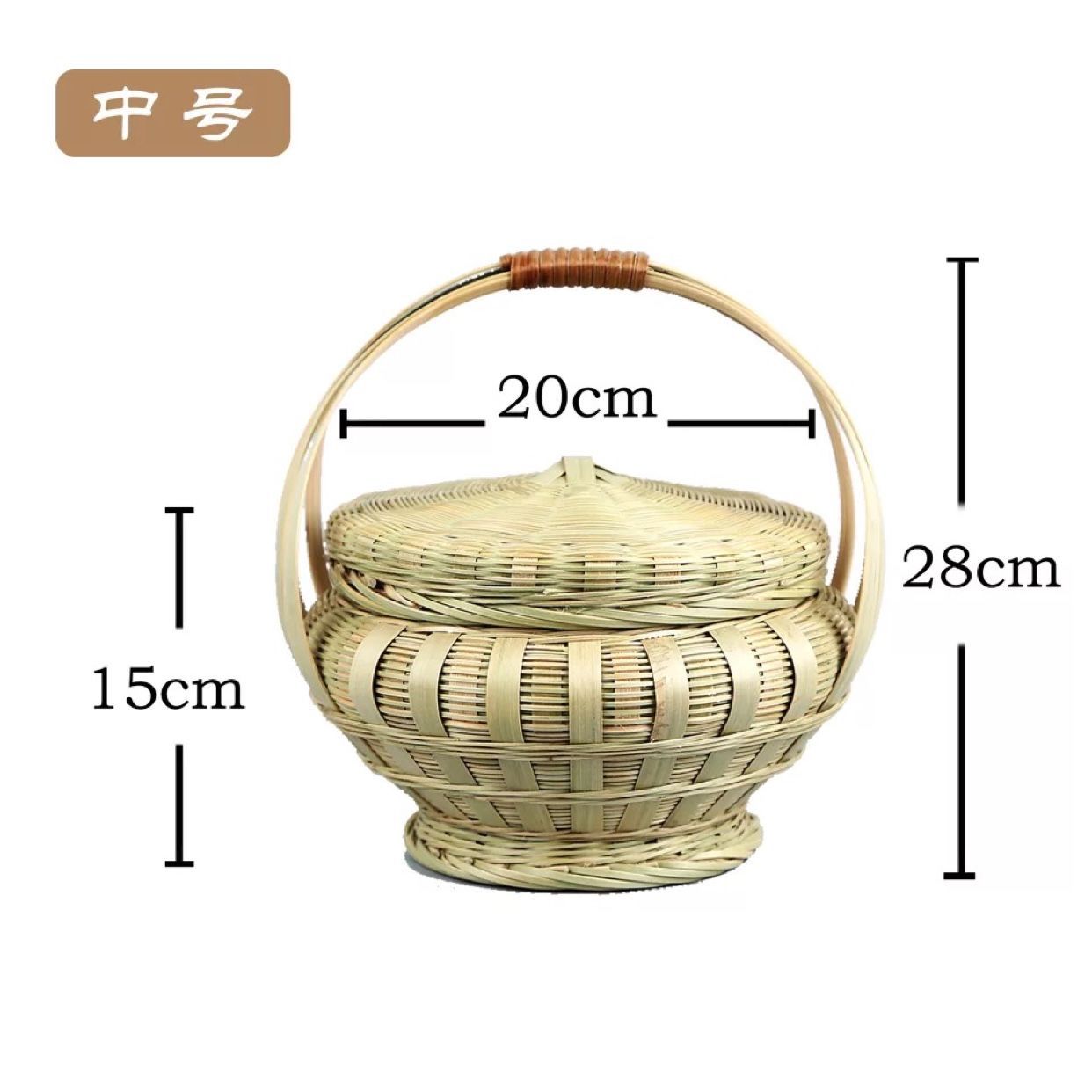 Cesta de bambú Cesta de frutas hecha a mano Cesta de productos de bambú Cesta de almacenamiento Cesta de huevos Cesta de bambú Cesta de mano Cesta de verduras de bambú