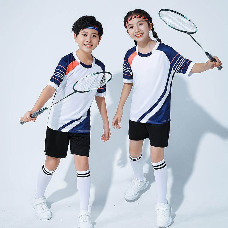 Badminton Clothing Kidsren's Suit Female Student Training Clothing Quick-Drying Boy Table Tennis Volleyball Tennis Game Sportswear
