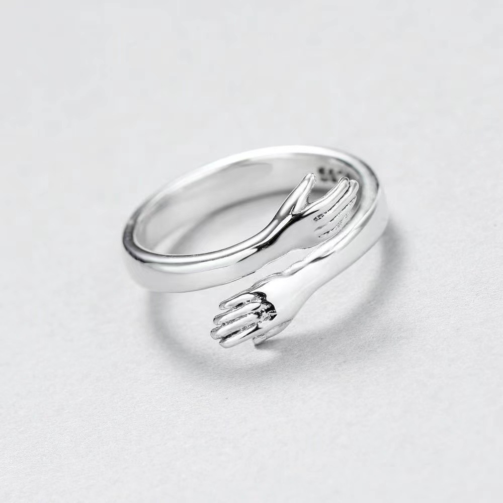 Einzigartiger Offener Partnerring Mit Umarmungs-design Für Damen_voghion.com