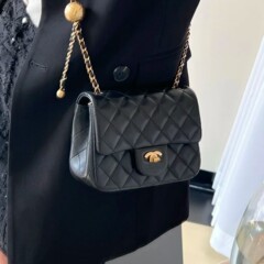 mini迷你CF金球小方包单肩斜挎链条女包小香风真皮菱格百搭方胖子