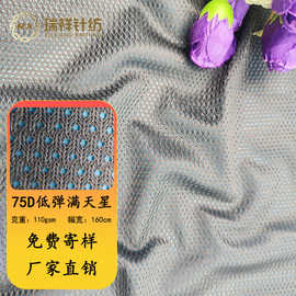 75D低弹满天星涤纶经编网眼布服装用料复合布