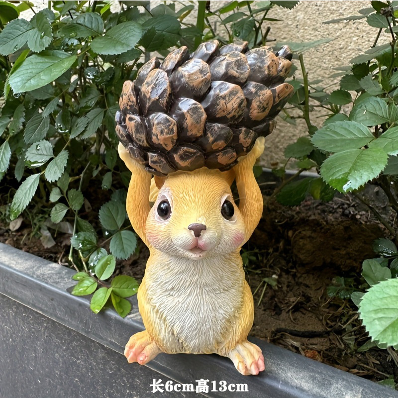 漫画の動物リスの装飾品屋外庭園風景装飾庭中庭楽園樹脂工芸品装飾品|undefined