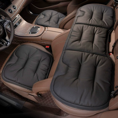 Seat Cushion – Seat cushion, seat cover - perforated-leather-noble-black-3-piece-seat-cushion-set