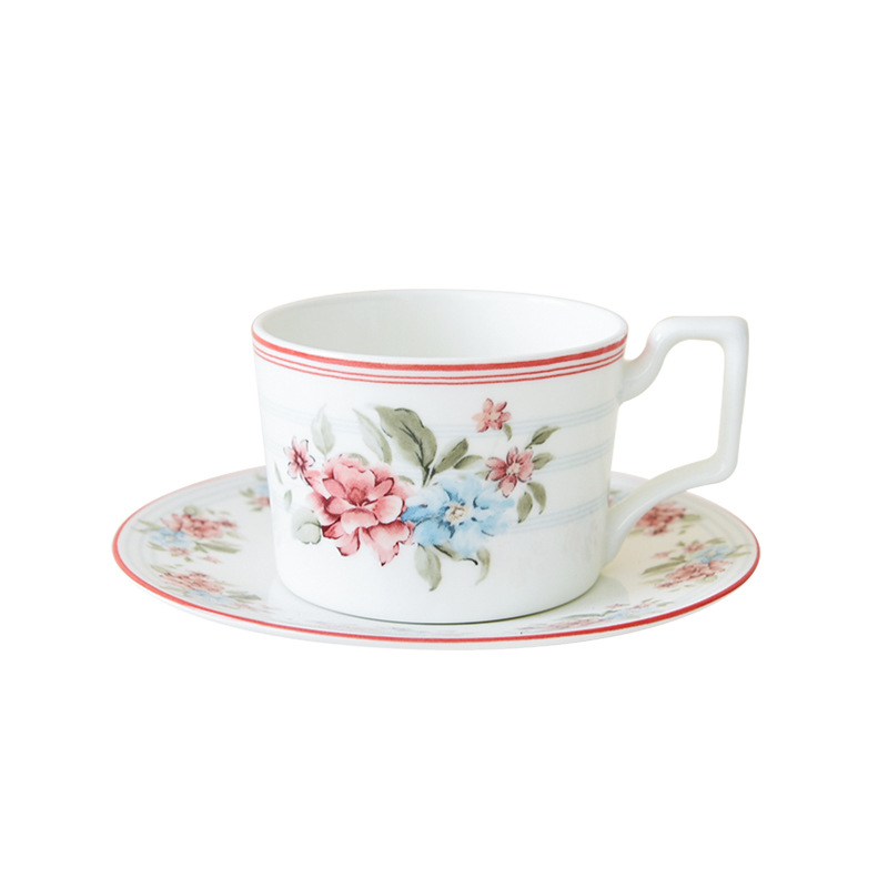 Tazas de café de cerámica francesa y platos de estilo británico set de té de la tarde tazas de porcelana elegantes