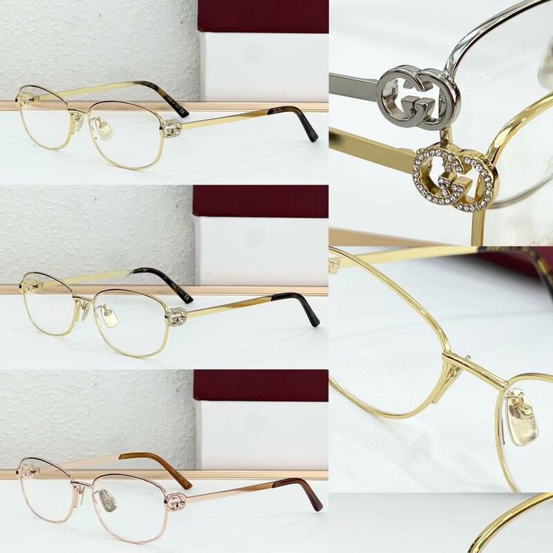 G Brand Korean Style Artistic Campus Style Gold-Rimmed Glasses Frame Fashion Accessory European and American Xiaohongshu Women's Glasses Frame Gg2234O G Brand Korean Style Artistic Campus Style Gold-Rimmed Glasses Frame Fashion Accessory European and American Xiaohongshu Women's Glasses Frame Gg2234O