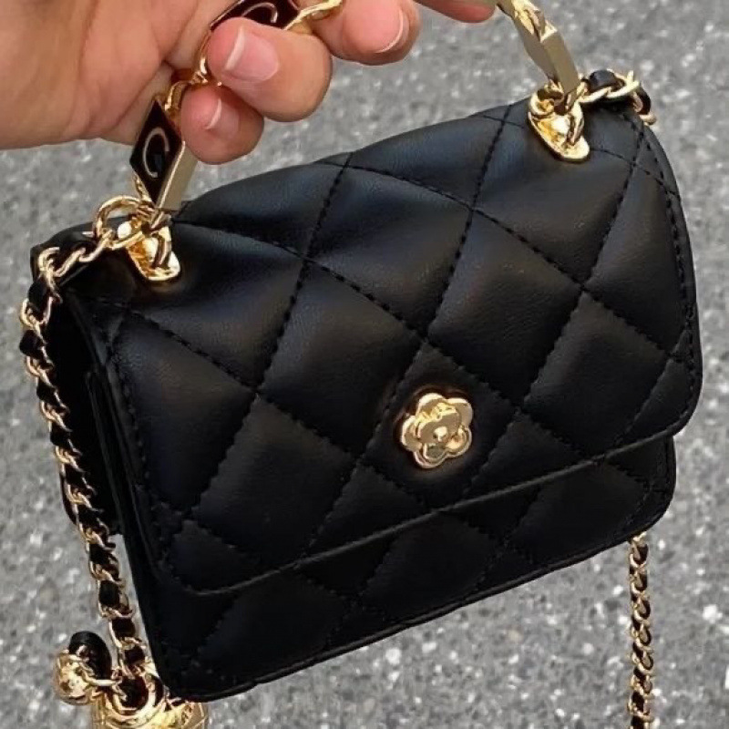 Romantische Kamelie Stepptasche Mini Damen Tasche Sommer Style_voghion.com