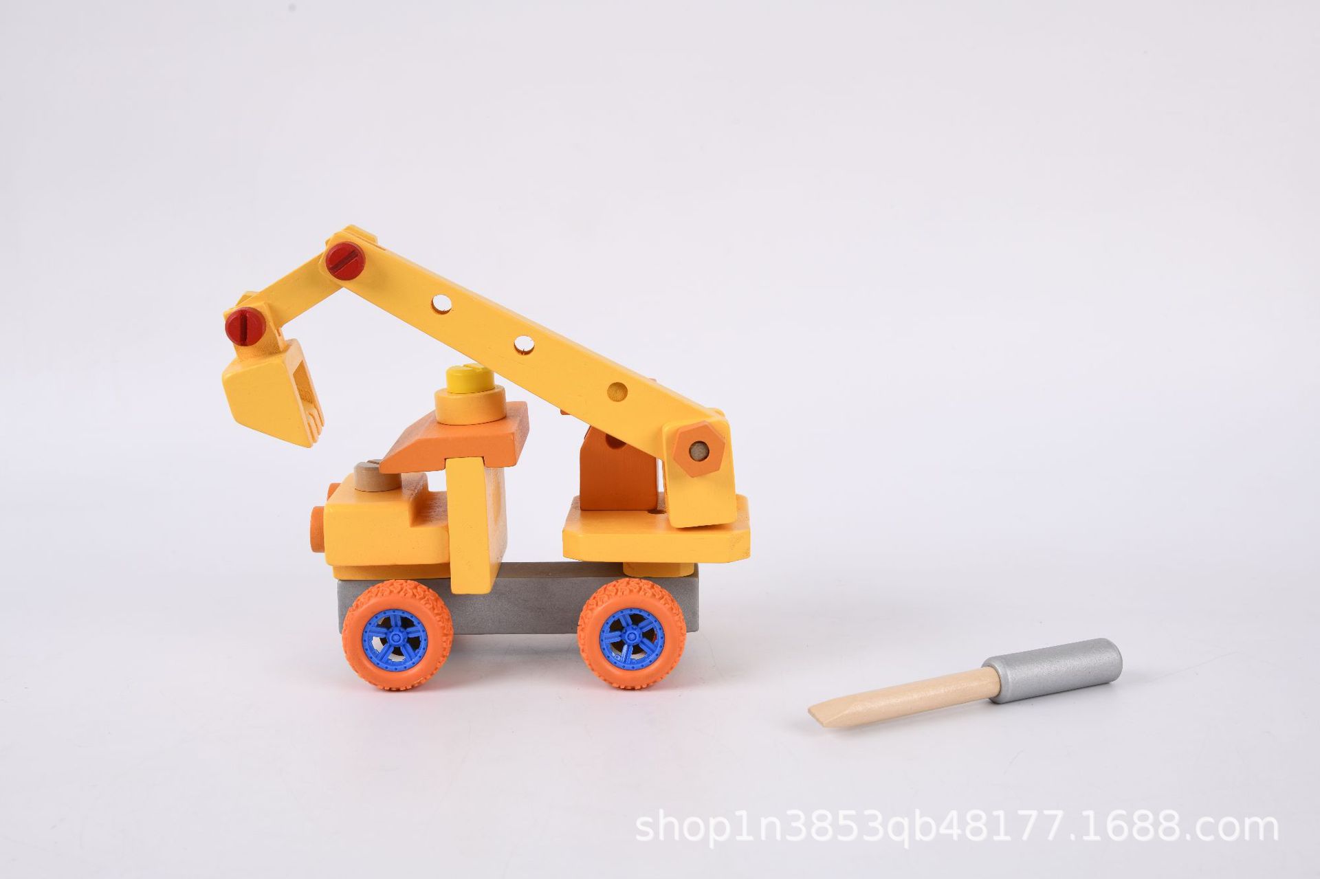 Baumont Educación temprana Puzzle Madera tornillo tuerca desmontable juguetes de ingeniería juguetes infantiles excavadoras juguetes transfronterizos