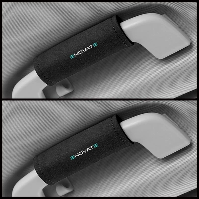 Sürətlər qutusu və əl tormozu başlıqları — Car handle protective cover car - sky-black-a-pair-of-suede-pull-gloves