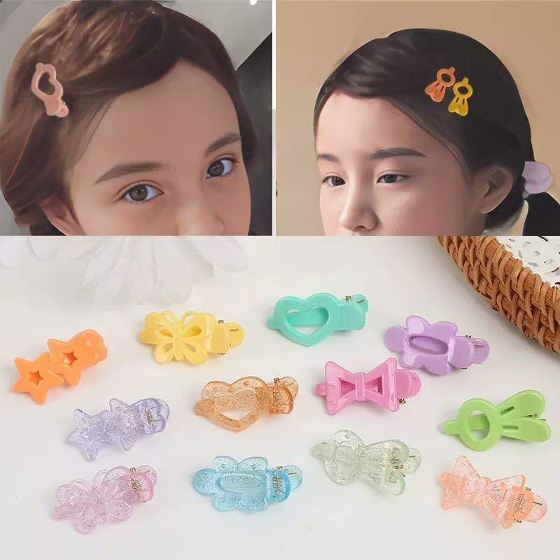 批发散装3cm鸭嘴夹迷你侧边夹发饰儿童发夹糖果马卡龙色可爱头饰