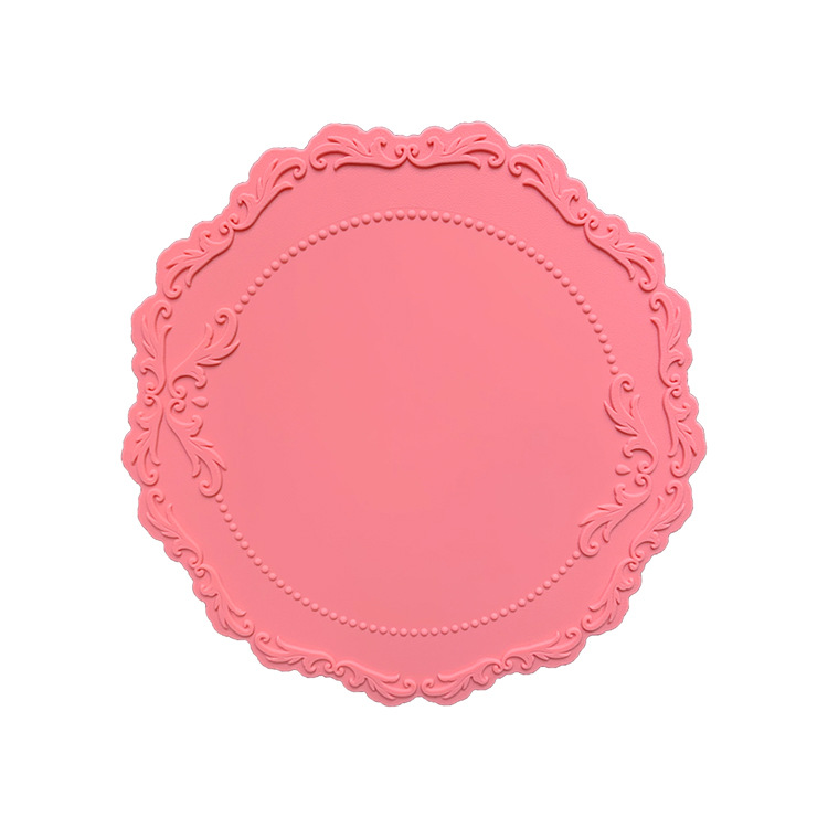 Estera de aislamiento resistente a altas temperaturas de silicona anti-escaldado estera de mesa hogar engrosada estera taza estera Tazón estera patrón en relieve mantel individual