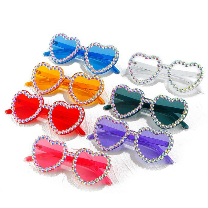 19g Weight Frameless Glasses Structure Sunglasses Classification UV400 Protection, Acrylic Lens Material Polygon Glasses Style Outdoor, Travel Occasion Heart Shape Pattern Women's Gender Simple Style, Classic Style Style Simple Style Classic Style Heart Shape UV400 Protection Acrylic Polygon Frameless Women's Sunglasses 无