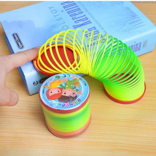 Rainbow Circle Student Educational Toy Spring Circle Medium Magic Rainbow Circle Elastic Circle Stacking Circle Student Toy