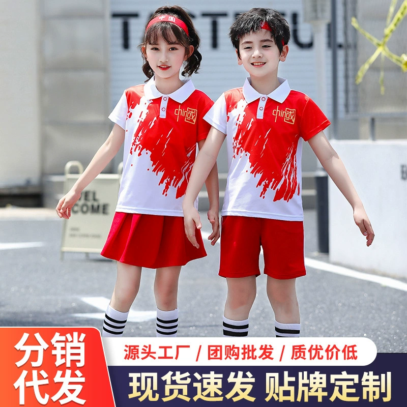 Детский костюм Черлидинга, детский костюм для фото-класса на выпускной, летняя спортивная школьная форма для учеников начальной школы, костюм для выступлений