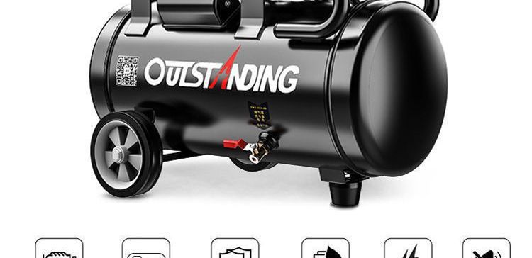 Small air compressor, woodworking, painting, decoration, high-pressure air pump, 220V silent oil-free compressor wholesale