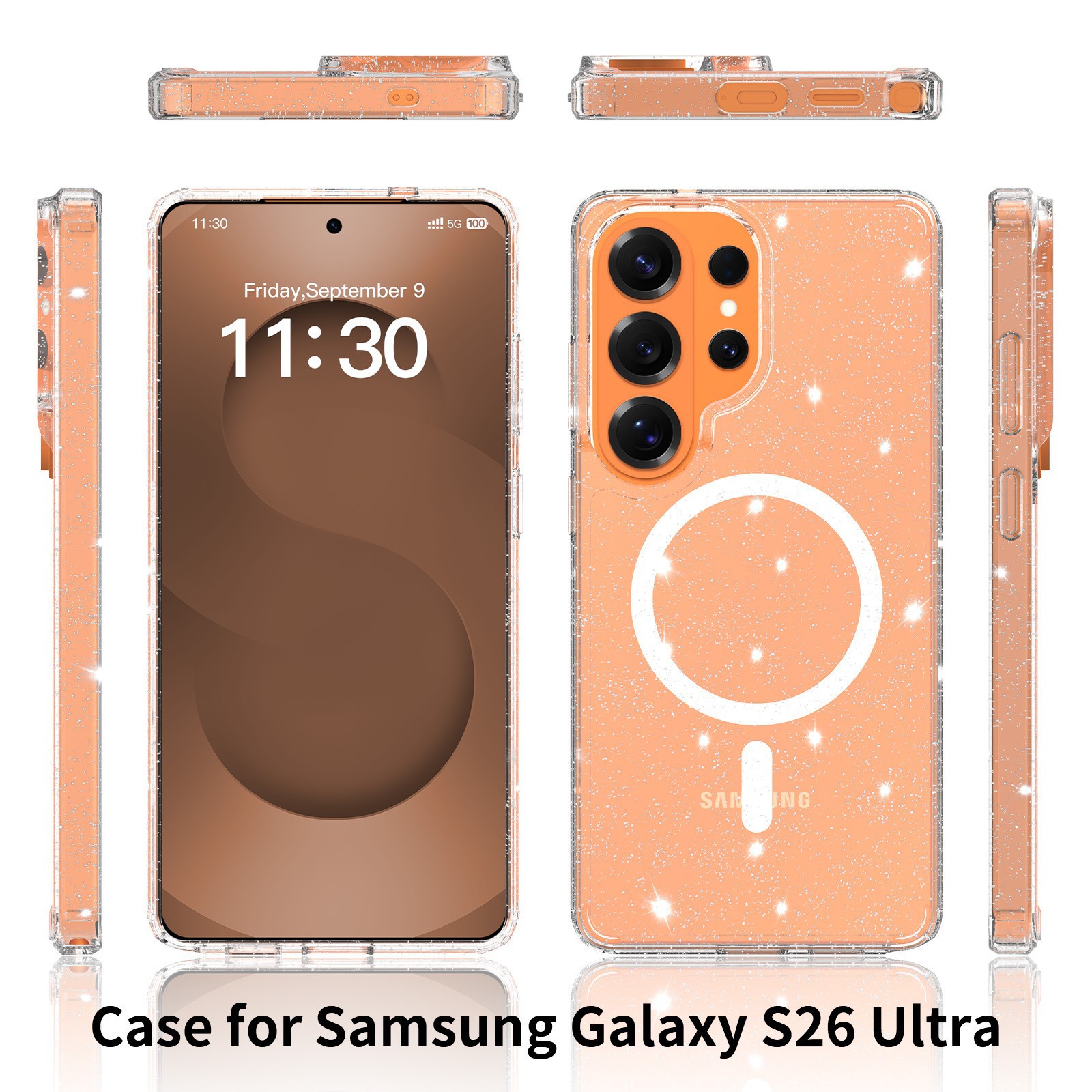 Best-selling In Brazil, Suitable For Samsung Galaxy S26 Plus, High-transparency Glitter High-quality Phone Case, Full_voghion.com