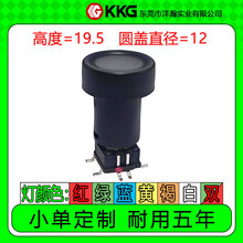 高度19.5 直径12带灯开关轻触贴片常开按钮按键红黄蓝绿白单/双色