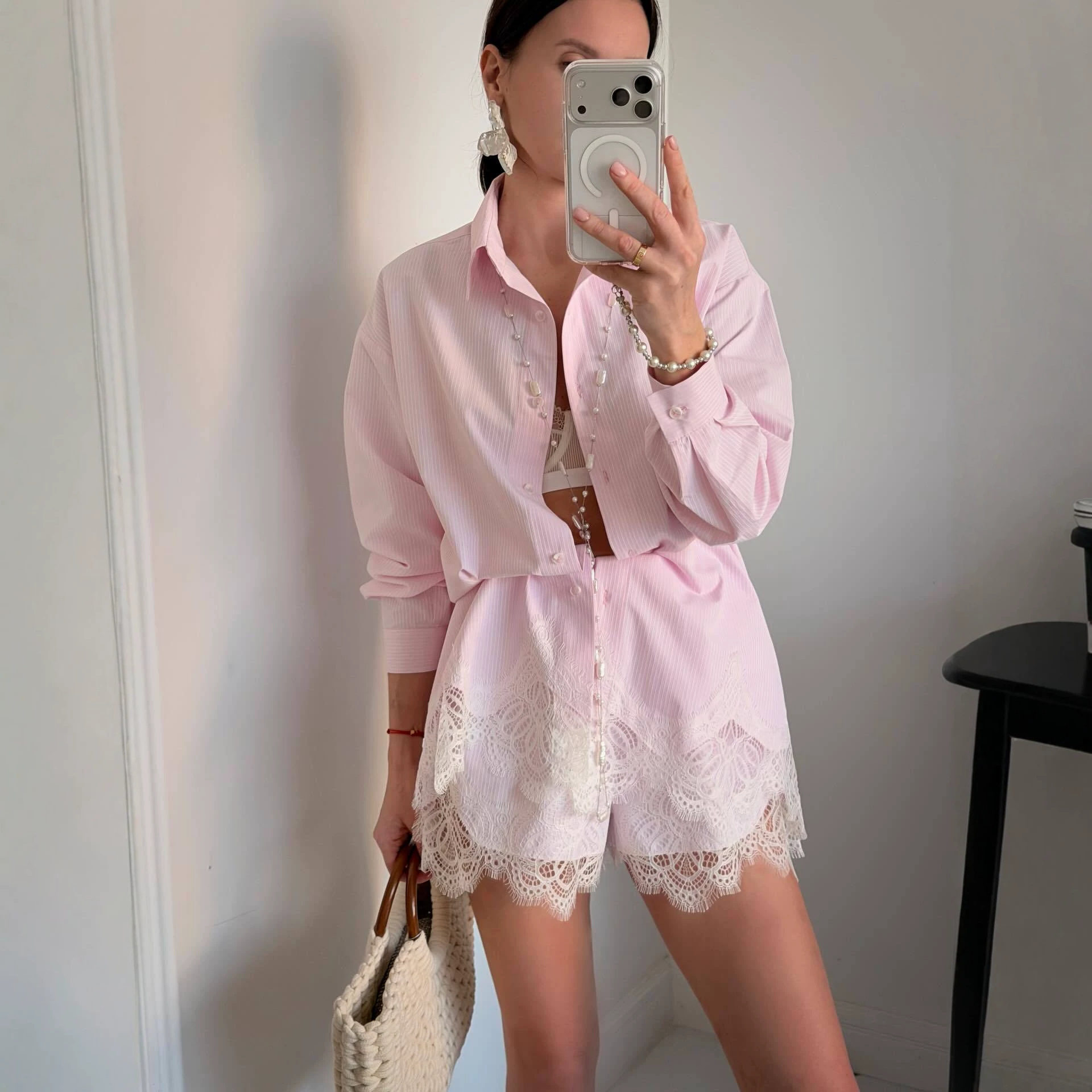 summer elegant lace shirt