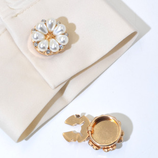 Button Cover Shirt Buckle Fashion Button Lid Rhinestone Cufflinks Turtle Buckle Set Buckle Clip Accessories