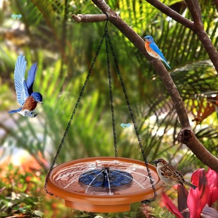 Solar Powered Suspended Birdbath with 3 in 1 Multi Stage Cross-Border