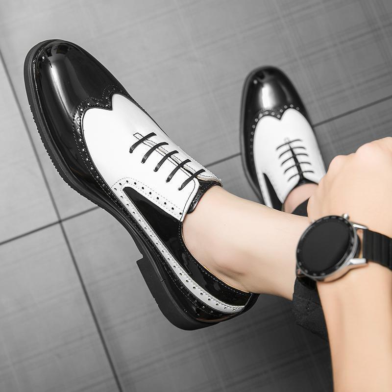 2024 nuevo comercio exterior hombre estilo británico bloco zapatos de cuero zapatos de color grande zapatos de hombre zapatos de cuero bajos