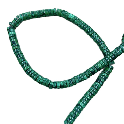 Zərgərlik ara hissələri – Malachite Straight-Cut Spacer Beads