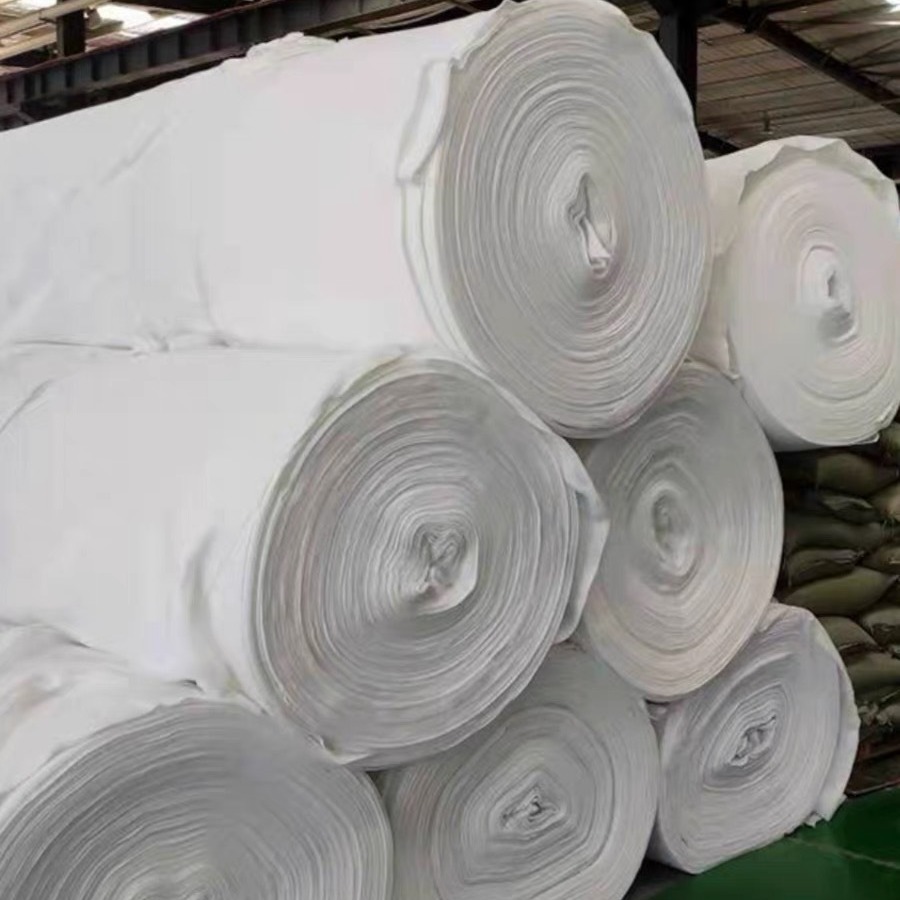 白色涤纶土工布工程道路养护保温保湿路面绿化防渗防尘土工布