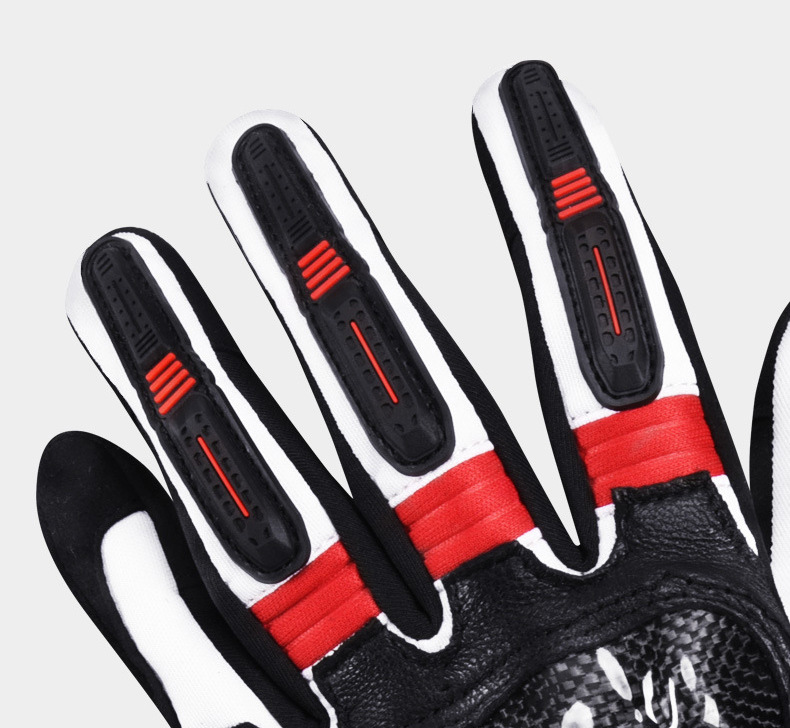 Gants de moto tout-terrain en peau de mouton à écran tactile pour véhicule électrique, gants de conduite anti-chute, équipement de chevalier_voghion.com