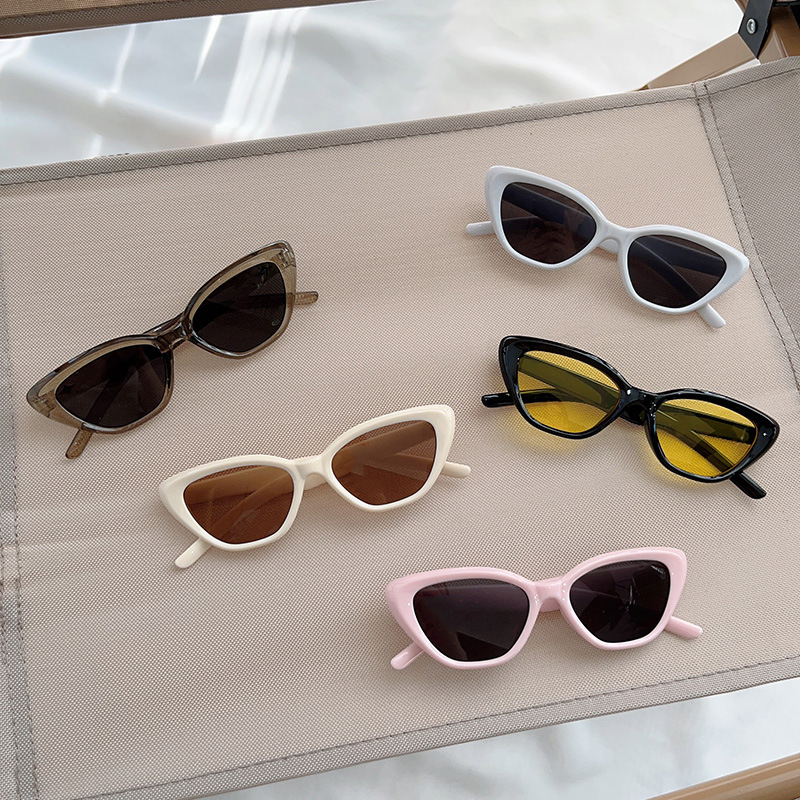 45g Weight Full Frame Glasses Structure Sunglasses Classification UV400 Protection, Acrylic Lens Material Cat Eye Glasses Style Holiday, Travel Occasion Solid Color Pattern Women's Gender Simple Style, Classic Style Style Simple Style Classic Style Solid Color UV400 Protection Acrylic Cat Eye Full Frame Kids Sunglasses 2