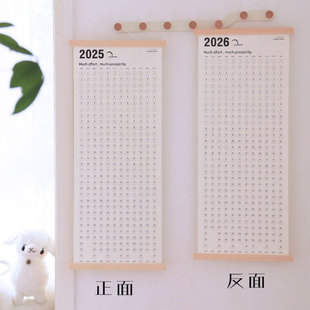 Wooden Creative Chronicle Pin Calendar Schedule 2025 New Scroll Calendar Year of the Snake Calendar Single Wall Hanging