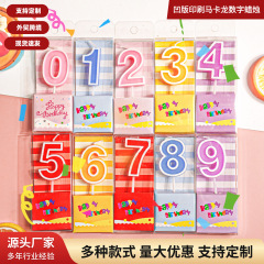 生日蜡烛派对装饰蛋糕插件彩色数字蜡烛糖果数字蜡烛马卡龙烘焙