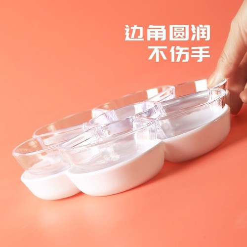 8cm gouache paint palette thickened plastic plum blossom shaped acrylic Chinese painting paint palette manufacturer wholesale