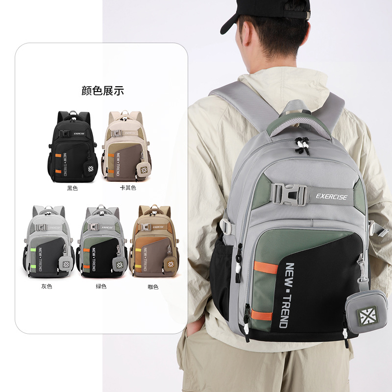 Mochila de ocio personalidad cool, gran capacidad, mochila de estilo universal, mochila de escuela secundaria, mochila de estudiantes de secundaria